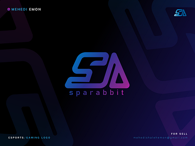 #SPARABBIT adobe art branding colourfull logo concept creative design esports gaming graphic design illustration letter logo logo minimal pubg vector