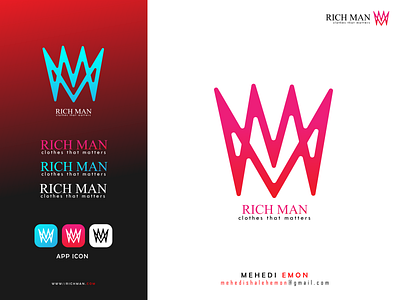 RICHMAN - for clothing brand adobe brand branding cloth company concept creative design fashion garments graphic design illustration logo market richman shop style vector website