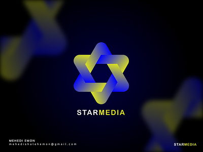 STAR MEDIA adobe app art branding colorfull company concept creative design graphic design icon illustration logo media minimal star ui vector