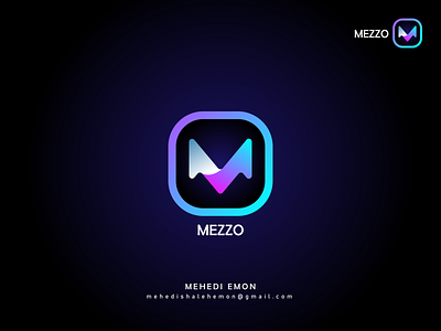 MEZZO adobe art brand identity branding company concept creative design graphic design illustration landing page logo m letter logo mezzo minimal professional shop ui vector website