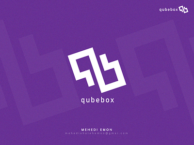 QUBEBOX adobe box brand brand identity branding company concept creative design graphic design illustration line art logo minimal shop simple logo ui white