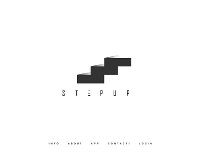 S T E P U P adobe art brand branding company concept creative design graphic design illustration landing page logo minimal shop step ui up vector website