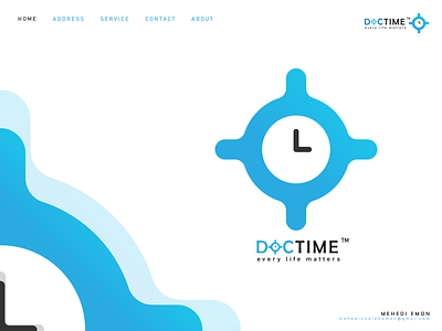 D O C T I M E adobe branding concept creative design doctor graphic design hospital illustration landing page letter logo logo minimal pharmacy shop time ui website