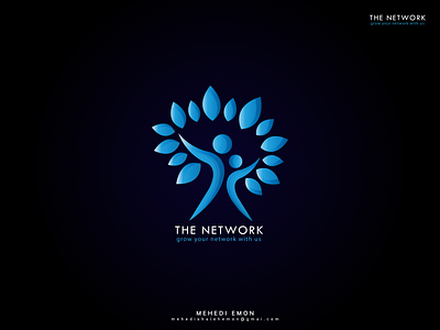 THE NETWORK adobe art blue brand identity branding community company concept creative design graphic design illustration logo minimal network network merketing social ui website