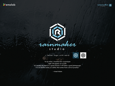 rainmaker adobe app art brand identity branding chanel company concept creative design graphic design icon illustration logo minimal photography r letter logo rain studio ui