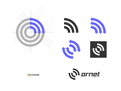 ornet 3d adobe app icon branding company concept connection creative design graphic design illustration internet letter logo logo minimal network softwar ui vector website