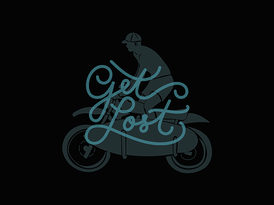 Get Lost, Find Waves. adventure apparel camping deus lettering motorcycle outdoors script surf vintage