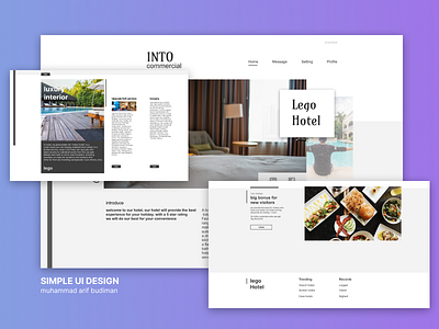 simple ui design for web "legos hotel" figma graphic design logo typography ui uiux ux web web design