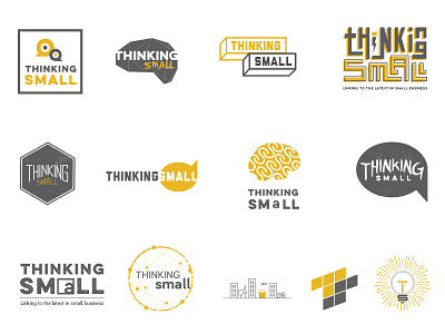 Thinking Small branding hand drawn identity logo newsletter type typography