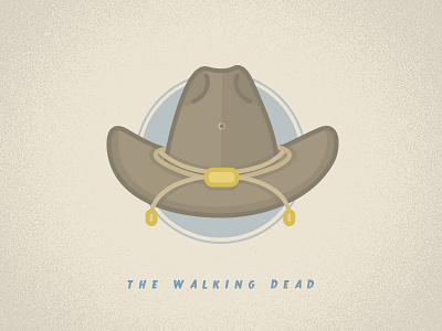 Carl's Hat flat hat icon illustration line object simple walking dead