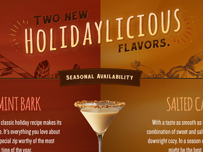 Holidaylicious caramel carousel color holiday peppermint seasonal texture type website