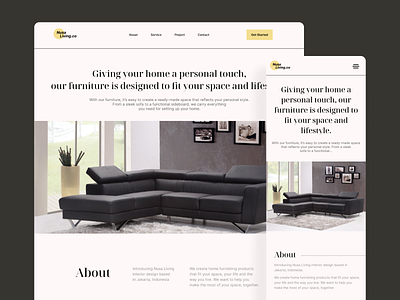 Nusa Living Web and Mobile Landing Page