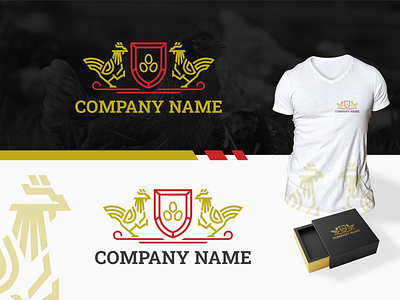 Heraldic Chicken Logo animation branding company companybranding design graphic design illustration logo vector