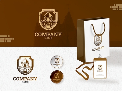 Old Castle Shield Logo branding company companybranding desainlogo design graphic design inkscape logo logodesign vector