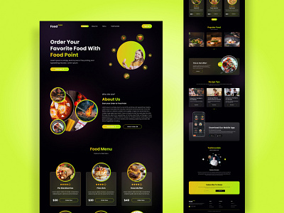 Food Ordering Landing Page design food food ordering website graphic design landing page restaurant ui ui design uiux user interface ux design web design