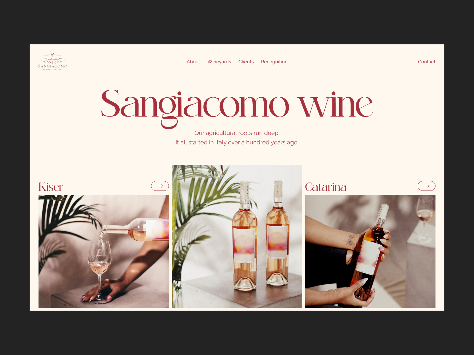 Sangiacomo wine by Daria Bikbaeva on Dribbble