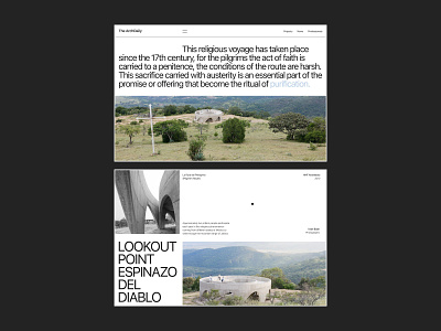 Lookout Point Espinazo del Diablo architectural architecture building e-commerce landing landing page layout minimal minimalistic ui ux uxui web web design