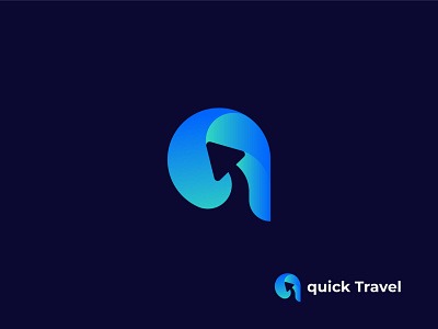 Quick travel arrow branding dribbble financial logo graphic design guardian icon logo logo design logos mark monogram paint plane q quick travel symbol travel
