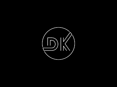 Luxury (dk) initial letter logo