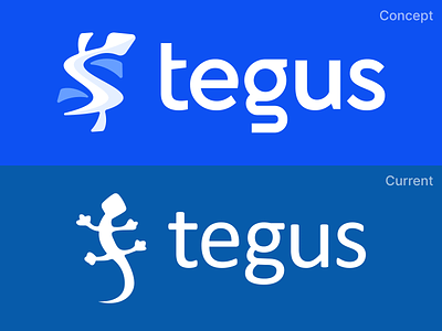 Tegus Logo Update – Concept abstract brand branding corporate dynamic financial fintech lizard logo logomark logotype mark modern rebrand swag tech update
