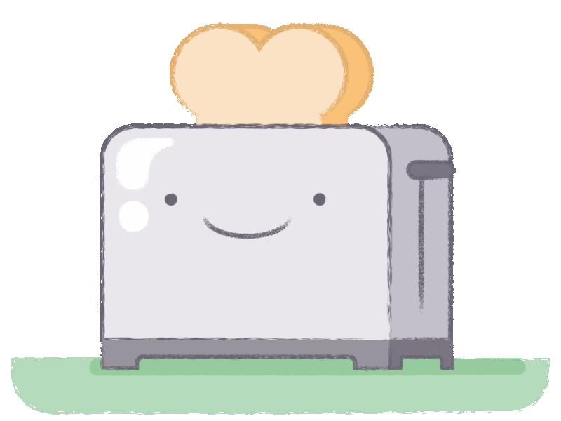 Burnt Toast 404 animation cartoon concept error face food gif illustration toast toaster