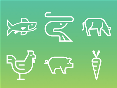 Food Icons app cooking food icon iconography icons iconset illustration logo meat mobile restaurant