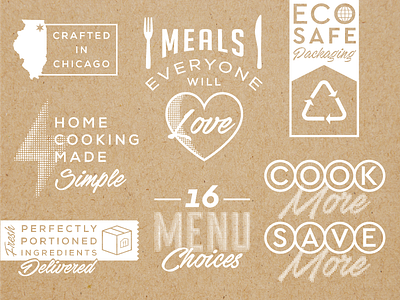 Messaging / Style Exploration badge bitmap craft paper food lockup minimal packaging print wordmark