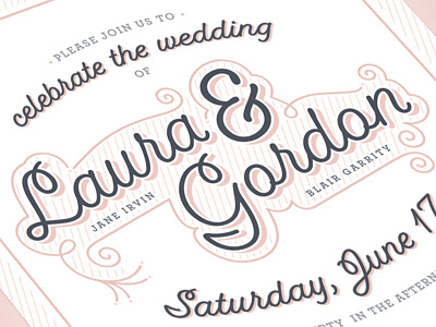 L+G Wedding Typography typography wedding