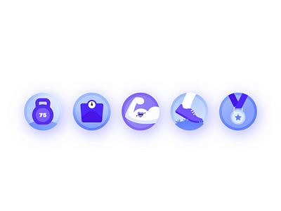 Fitness Icons badges icons illustration