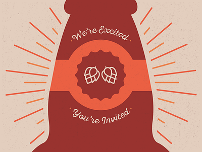 Beerlover Wedding Invite branding identity illustration invite design