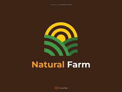 Green Farm Logo branding business logo circular logo company farm logo green logo natural round logo