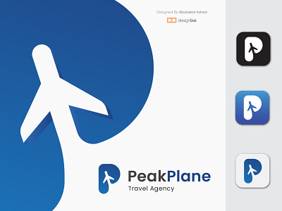 Travel Agency - Letter P logo business logo company letter p p logo plane logo travel agency travel logo trip logo