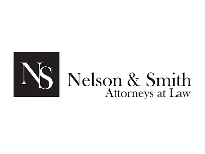 Nelson Smith Attorneys logo black and white clean corporate graphic lawyers logo logotype mark square suits