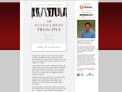 the fulfillment principle book promotion one page web design website