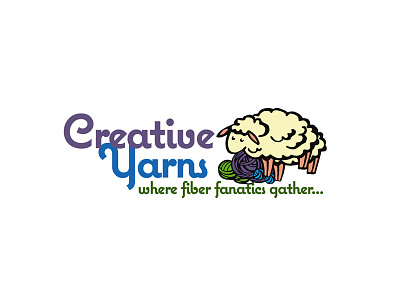 cretive yarns logo logo logotype