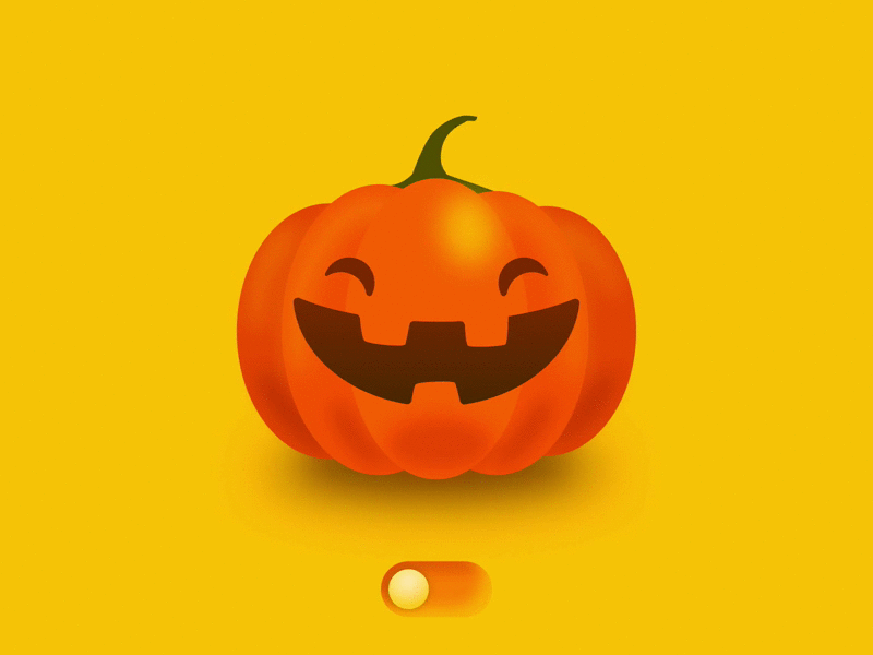 🎃 animated gif cute grin halloween illustration jackolantern on off pumpkin smile spooky season toogle