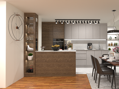 Modern kitchen 3d furniture design graphic design interior design sketchup