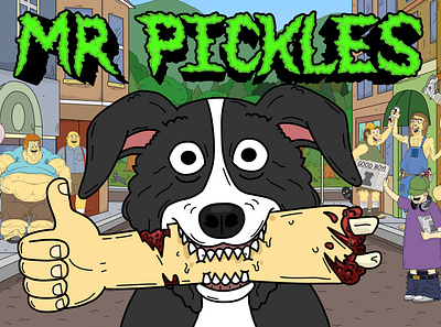 Mr Pickles animation design vector