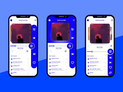 Music App UI Design - Different layouts app design graphic design mob ui