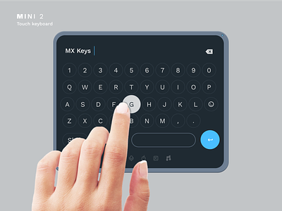 Mini 2 Touch keybord. Concept app concept keyboard logitech touch ui