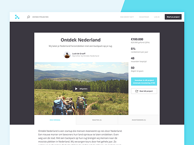 Crwdfnd Project campaign crowdfund dutch invest loan project startup