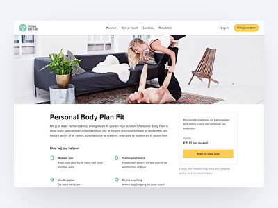 Personal Body Plan product page