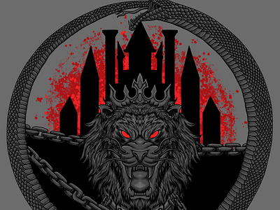 Lion King apparel t shirt artwork branding castle art dark illustration darkart design design brand digital drawing graphic design hand drawing horror illustration illustrator ipad logo procreate snake style t shirt