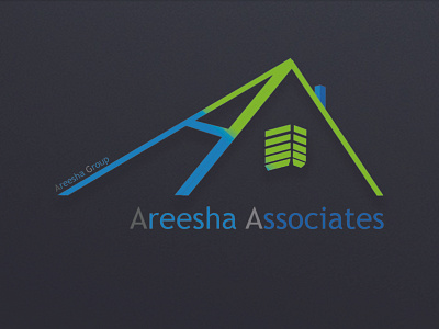 Areesha Associates logo design graphic design illustration logo mockup typography