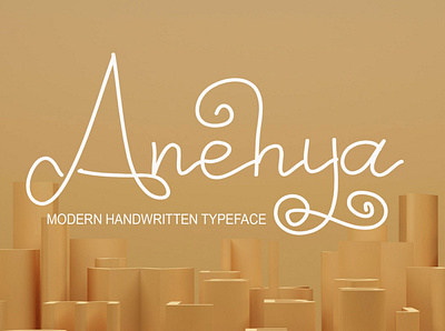 Anehya branding design font graphic design handwritten fonts illustration logo typeface typography ui