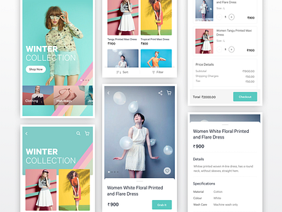Fashion eCommerce App app application clothing design ecommerce fashion interaction interface layout mobile ui