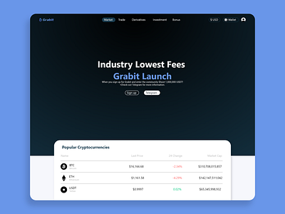 Grabit landing page