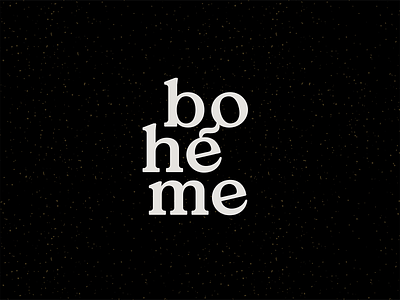 Bohéme | Logo Design black black logo boheme branding dark design gold graphic design logo visual identity