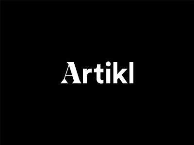 Artikl | Logo Design black design identity logo mark minimal minimalistic type typographic typography visual