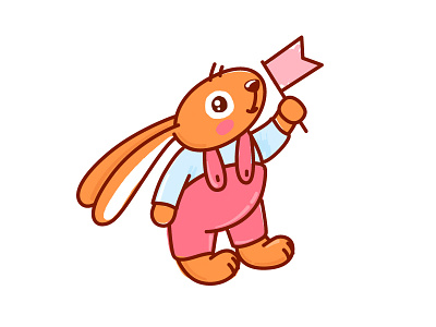 Debut Shot animal bunny cute debut first shot funny hare illustration rabbit sweet